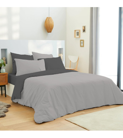 Housse Couette -  UNIVERSDECOR - 240X220 - Gris